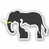 白黒ライオン シール (正面)