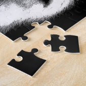 白黒ライオン ジグソーパズル (側面)