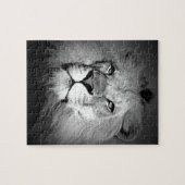 白黒ライオン ジグソーパズル (横)