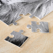 白黒ライオン ジグソーパズル (側面)