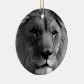 白黒ライオン セラミックオーナメント (右)