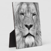 白黒ライオン フォトプラーク (側面)