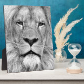 白黒ライオン フォトプラーク (側面)