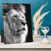 白黒ライオン フォトプラーク (側面)