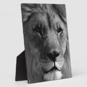 白黒ライオン フォトプラーク (側面)