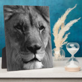 白黒ライオン フォトプラーク (側面)