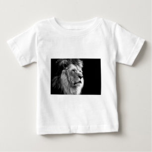 白黒ライオン ベビーTシャツ