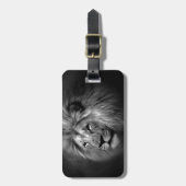 白黒ライオン ラゲッジタグ (正面縦)