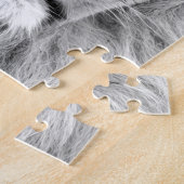 白黒ライオン – 動物アート ジグソーパズル (側面)