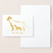 白黒ライオン 箔カード (ディスプレー)