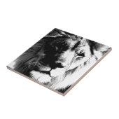 白黒ライオン – 野生動物写真芸術 タイル (側面)