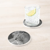 白黒ライオン – 野生動物 コースター (側面)