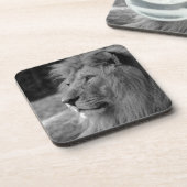 白黒ライオン – 野生動物 コースター (左側)