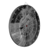 白黒ライオン – 野生動物 ダーツボード (正面左)