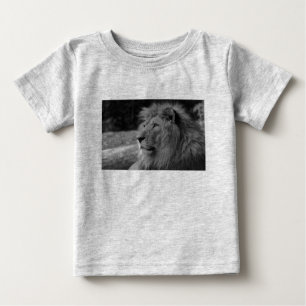白黒ライオン – 野生動物 ベビーTシャツ