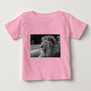 白黒ライオン – 野生動物 ベビーTシャツ