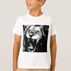 白黒ライオン Tシャツ