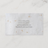 白黒ライター作家ディップペンハンドメイド紙 名刺 (裏面)