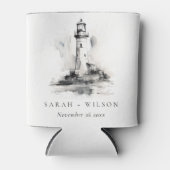 白黒ライトハウススケ航海のッチ結婚ズ 缶クーラー (正面)