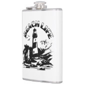 白黒ライトハウスビーチライフ フラスク (左)