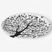 白黒ライフツリー ペーパープレート (アングル)