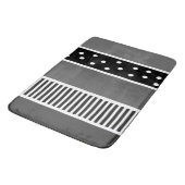 白黒ラインと水玉模様バスマット バスマット (アングル)