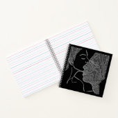 白黒ラインアートのカップル ノートブック (内部)