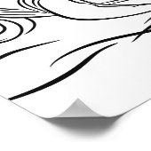 白黒ラインアートシール ポスター (角)