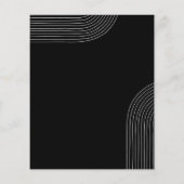 白黒ラインアートジオメトリックモダン結婚ズ チラシ (裏面)