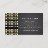 白黒ラインシルバークモダンリップフェイク美しい 名刺 (裏面)