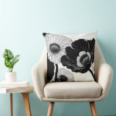 白黒ラインスケッチポピー クッション (椅子)