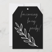 白黒ラインスケッチ野花 サンキューカード (裏面)