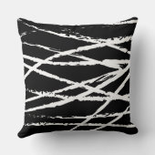 白黒ラインデザインレトロ装飾用クッション クッション (裏面)