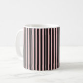 白黒ラインデザイン コーヒーマグカップ (正面左)