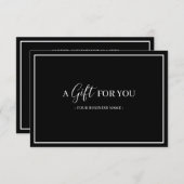 白黒ラインフレームカスタマイズギフト証明書 (正面/裏面)