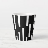 白黒ラインミニマルモダンリスト4クララ カフェラテマグ (正面)