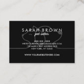 白黒ラインロゴキャットドッグペット 名刺 (裏面)