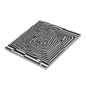 白黒ライン錯覚パターン タイル (側面)