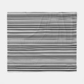 白黒ライン フリースブランケット (正面(横))