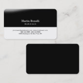 白黒ラウンドコーナートレンディー名刺 名刺 (正面/裏面)