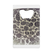 白黒ラウンド抽象芸術アートデザイン クレジットカード栓抜き (裏面)