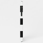 白黒ラグビーストライプフローラモノグラムM iPhoneケース (左側)