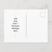 白黒ラジアルラブハート曼荼羅 ポストカード (裏面)