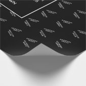 白黒ラッカスタムプパーソナライズされた紙 ラッピングペーパー (角)