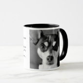 白黒ラットテリア犬の品種マグ マグカップ (正面右)