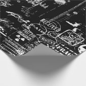 白黒ラッピンググランジ紙 ラッピングペーパー (角)