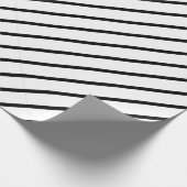 白黒ラッピングストライプの紙 ラッピングペーパー (角)