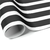 白黒ラッピングストライプの紙 ラッピングペーパー (ロールコーナー)