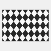 白黒ラッ市松模様にプ紙シート ラッピングペーパーシート (正面3)