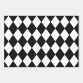 白黒ラッ市松模様にプ紙シート ラッピングペーパーシート (正面)